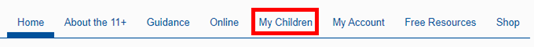 Image showing the My Children tab
